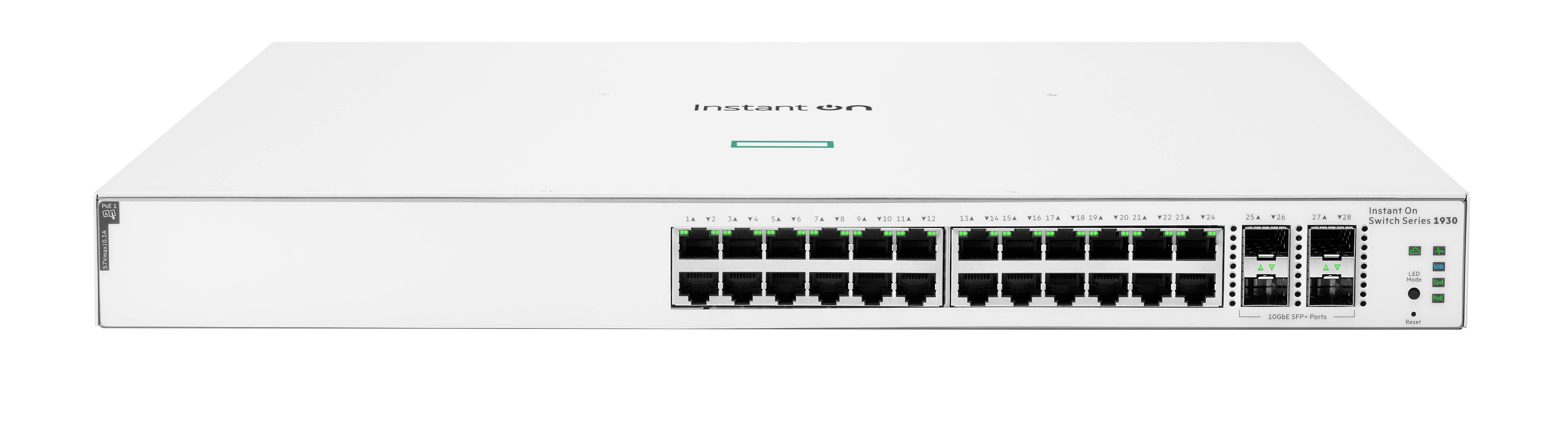 Switch HPE Instant On 1930 Gigabit Ethernet - 24 puertos PoE Clase 4 195 W, 4SFP+ 10GbE (JL683B) Switch HPE Instant On 1930 Gigabit Ethernet - 24 puertos PoE Clase 4 195 W, 4SFP+ 10GbE (JL683B)